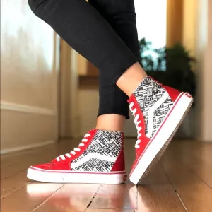 ♥️VANS SK-8 HIGH TOP RED SUEDE ♥️