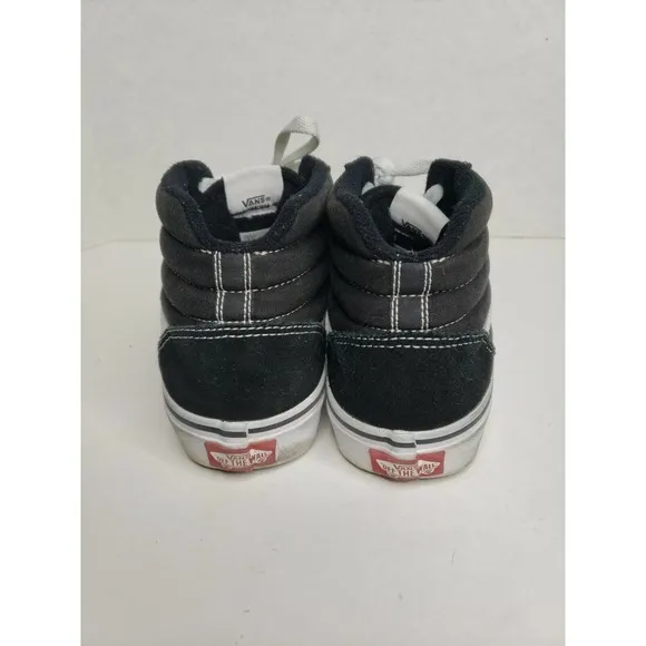 Vans SK8 Hi Canvas‎ High Tops Black White Size 6 Youths
