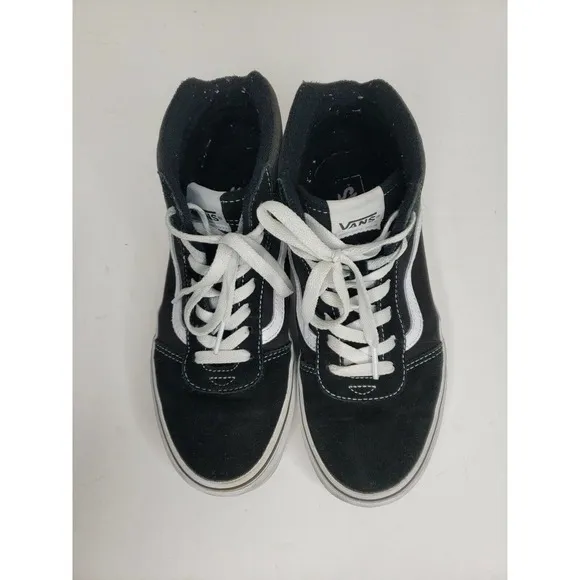 Vans SK8 Hi Canvas‎ High Tops Black White Size 6 Youths