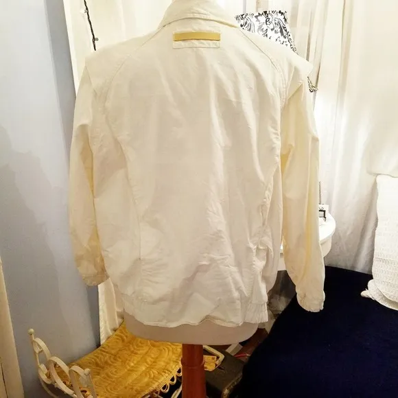Vintage London Fog Jacket • White w/ Pockets • Size Large