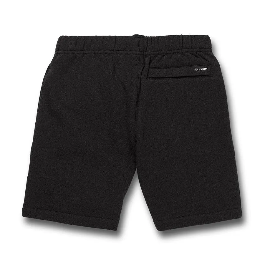 Volcom Kids Iconic Stone Fleece Short New Black