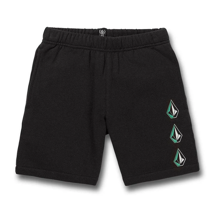 Volcom Kids Iconic Stone Fleece Short New Black