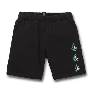 Volcom Kids Iconic Stone Fleece Short New Black