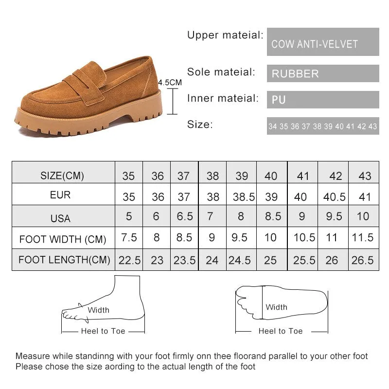 Women Loafers Genuine Leather British Style